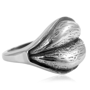 yunnique Unisex <b>Titanium</b> Steel <b>Ring</b> Silver Geometric Design Punk Style Fashion Jewelry Gift - Product Image 3
