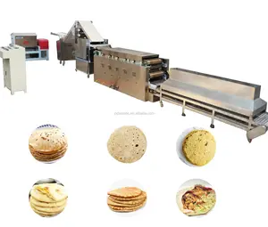 Machines de fabrication de produits céréaliers Base à pizza Laminoir à pâte Horno Machine de fabrication de rouleaux de presse Ligne de production automatique