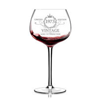 Verre à vin de retraite en cristal sans plomb de luxe personnalisé en gros, avec boîte cadeau, capacité 170/185/200 ml, design moderne fait main pour