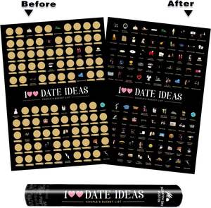 Affiche à gratter personnalisée avec <span class=keywords><strong>100</strong></span> idées de rendez-vous, liste de choses à faire, livre à gratter, défi pour couples, livre à gratter - Product Image 4