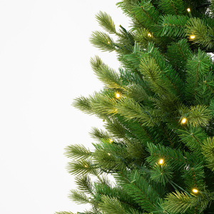 5/6/7ft pre-lit nhân tạo Cây giáng sinh tự động mở Pe/PVC hỗn hợp đổ xô <span class=keywords><strong>Xmas</strong></span> cây với 450 đèn LED trắng ấm nhà - Product Image 5