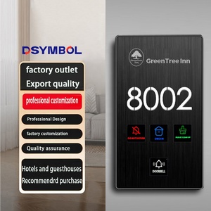 2024ใหม่ dsymbol แบบสัมผัสกริ่งประตูแบบปรับแต่งได้พร้อมไฟ LED หมาย<span class=keywords><strong>เลข</strong></span>ประตูห้อง - Product Image 3
