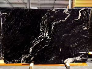 Losas de Granito Negro Bosque con Acabado Cepillado, Nero <span class=keywords><strong>Foresto</strong></span> Silver Waves para Decoración de Paredes Interiores y Exteriores, Paneles y Pisos - Product Image 2