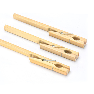 Pinza de bambú natural para tubos de ensayo, soporte de laboratorio con aislamiento térmico para experimentos de química, uso didáctico para estudiantes - Product Image 1