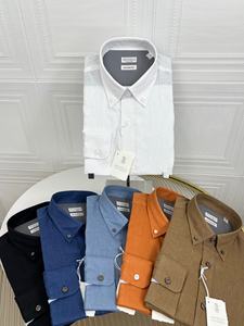 <span class=keywords><strong>Camicia</strong></span> in <span class=keywords><strong>lino</strong></span> tinta in filato <span class=keywords><strong>camicia</strong></span> da uomo primavera estate di fascia alta Business Casual <span class=keywords><strong>bianca</strong></span> ampia a maniche lunghe Anti-pilling - Product Image 5