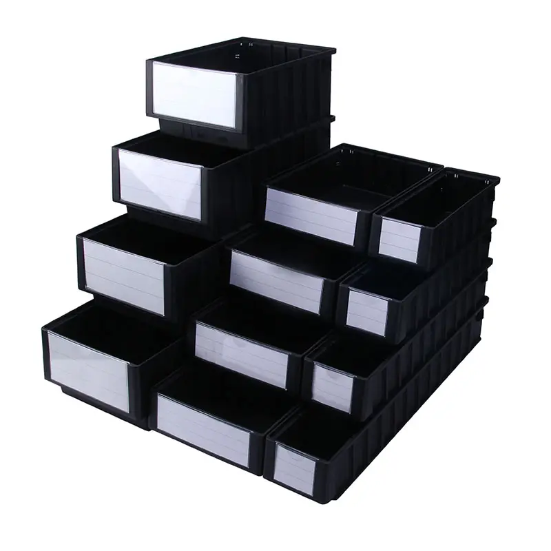 Verimli alan yönetimi için kapaklı uygun organizasyon ESD plastik saklama kutuları ve kutuları