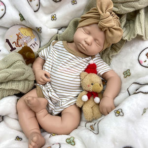 Muñeca Bebé <span class=keywords><strong>Reborn</strong></span> LouLou de Silicona Sólida Platino de 50cm, Realista, Hecha a Mano, para Niña Recién Nacida, Regalo de Navidad, Colección - Product Image 5