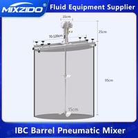 Mélangeur pneumatique vertical manuel automatique IBC tonneau horizontal type plaque chimique anti-explosion mélange forcé revêtement