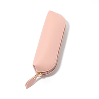 Étui à crayons en cuir PU YY, organisateur de bureau moderne et tendance avec fermeture éclair, 17x4.5x6cm, logo personnalisé pour le bureau et l'école