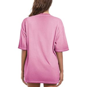 Camiseta Oversize de Algodón para Mujer, Estilo Básico Holgado, Vintage Grunge, Top Baggy de Manga Regular, Tejido Jersey - Product Image 5