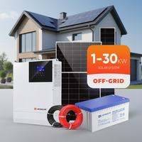 Komplettes Autarkes Solaranlagen-Set 5-30kW MPPT-Regler Monokristallines Silizium Lithium-Ionen-Batterie für den Hausgebrauch
