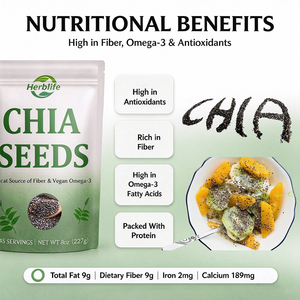 Semillas de Chía de Marca Privada OEM ODM, Semillas de Chía Negras, Superalimento Alto en Fibra y Omega-3 para Smoothies y Repostería - Product Image 3