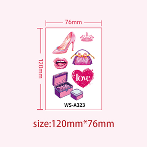 18 nuovi disegni di rosa ragazza festa temporanea del tatuaggio adesivi impermeabili disegno dei <span class=keywords><strong>cartoni</strong></span> <span class=keywords><strong>animati</strong></span> per bambini - Product Image 4