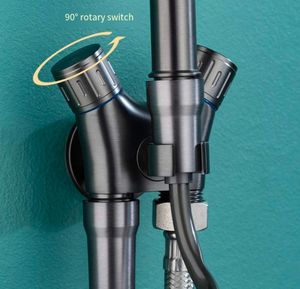 Ensemble de pulvérisateur de <span class=keywords><strong>bidet</strong></span> à main en laiton noir Shataf <span class=keywords><strong>WC</strong></span> Shattaf douche de toilette d'hôtel - Product Image 4