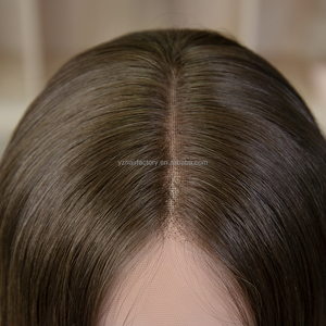 Listas para enviar, alta relación calidad-precio, de alta gama y lujo, pelucas judías kosher de cabello humano europeo ruso largo con encaje de seda. - Product Image 4