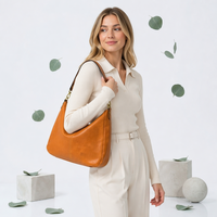 Grand sac à bandoulière hobo en cuir véritable pour femme, style vintage, sac à main souple en forme de croissant, fermeture éclair, résistant à l'eau, sangle réglable