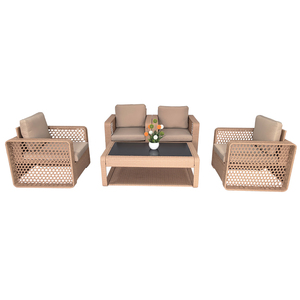 Usine Nouveau Style Ensemble de 5 Guirlande Tissage Rotin Osier <span class=keywords><strong>Jardin</strong></span> Patio Balcon Conversation Canapés - Product Image 2