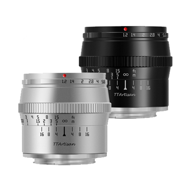 TTArtisan 50mm F1.2 Manual Focus APS-C Metal E Mount Portrait Camera Lens for A6000/A6500/A7/A9 Fuji X-T4 for M5 for Z5