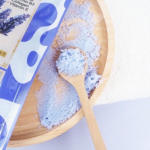 Y459 Yoko Lavender Spa Milk Salt 300g. Fresh and Relax In The Shower with Aromatic Scent of Lavender <b>Body</b> <b>Scrub</b> - Product Image 3