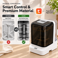 Laveuse-sécheuse automatique de biberons en acier inoxydable SUS 304, machine de nettoyage de table électrique sans BPA pour tétines, couvercles et pompes
