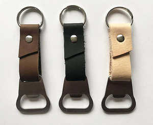 LLavero de cuero genuino hecho a mano <span class=keywords><strong>Crazy</strong></span> Horse para el hogar, llavero para el coche, soporte para logotipo personalizado - Product Image 5