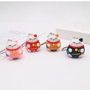 Llavero de Gato de la Suerte Personalizado de Goma PVC 3D Suave con Diseño de Dibujos Animados para Bolsos y Coches, Accesorios para Llaveros - Product Image 5