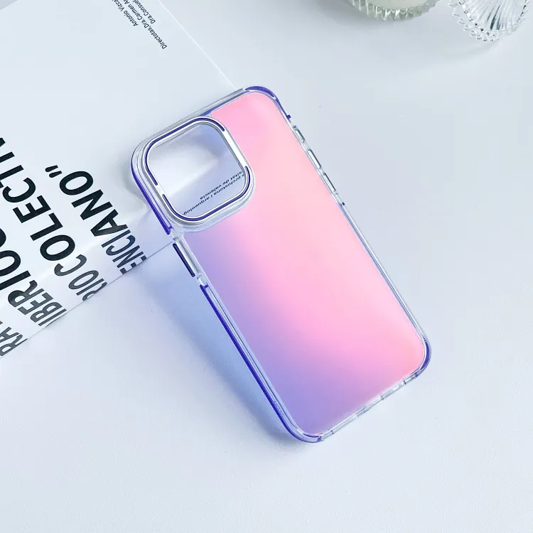 Colore bicolore serie camaleonte fotocamera montare cassa del telefono cellulare per iPhone per Samsung per Xiaomi