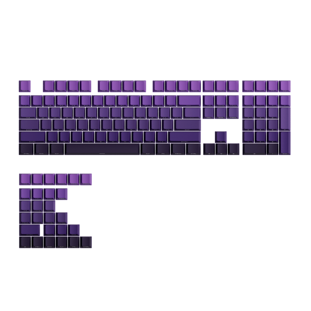 Akko Purple Gradient Keycap Set Shine-Through Side-Printed Keycaps with Gradient Design - Cherry Profile