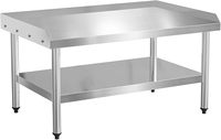 Meja Kerja Dapur Komersial OEM Baja Tahan Karat dengan Finishing Poles dan Roda 300kg/ ㎡   Kapasitas Beban untuk Penggunaan Restoran Hotel