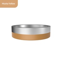 Bol pour nourriture et eau pour animaux de compagnie en acier inoxydable 304 durable, double couche, antidérapant, anti-renversement, pour chiens et chats