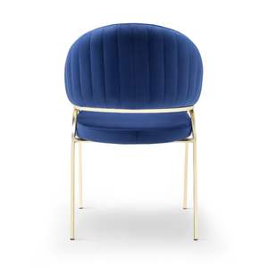 Silla de Comedor de Terciopelo de Lujo Efsane Rosse, Patas de Metal, Estilo Moderno Minimalista, Muebles Tapizados para el Hogar, Turquía - Product Image 3