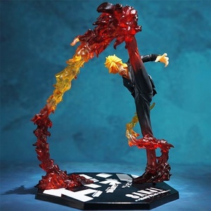 Ensemble de figurines en PVC, poing de feu, <span class=keywords><strong>Luffy</strong></span>, <span class=keywords><strong>Ace</strong></span>, Zoro, Sanji, figurines décoratives, jouet d'anniversaire pour garçons - Product Image 4