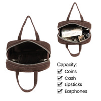 Nouveau cuir suédé suspendu Mini sac en cuir véritable sac à main forme femmes petit portefeuille multicolore fermeture éclair porte-monnaie