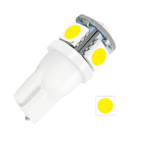Nouvelles ampoules LED Ruitaisten T10-5050-5SMD pour voiture, 12V DC, ambre, pour feux de stationnement, ampoule de gabarit auto, lampe de lecture - Product Image 1