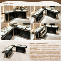 Vitrine à bijoux de luxe personnalisée GZowin, éclairage LED, design écologique, construction durable, couleurs et formes personnalisables