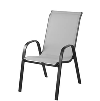 Best-seller Chaise de bistro à armature en acier bon marché Chaise de jardin en maille Chaises de patio d'extérieur