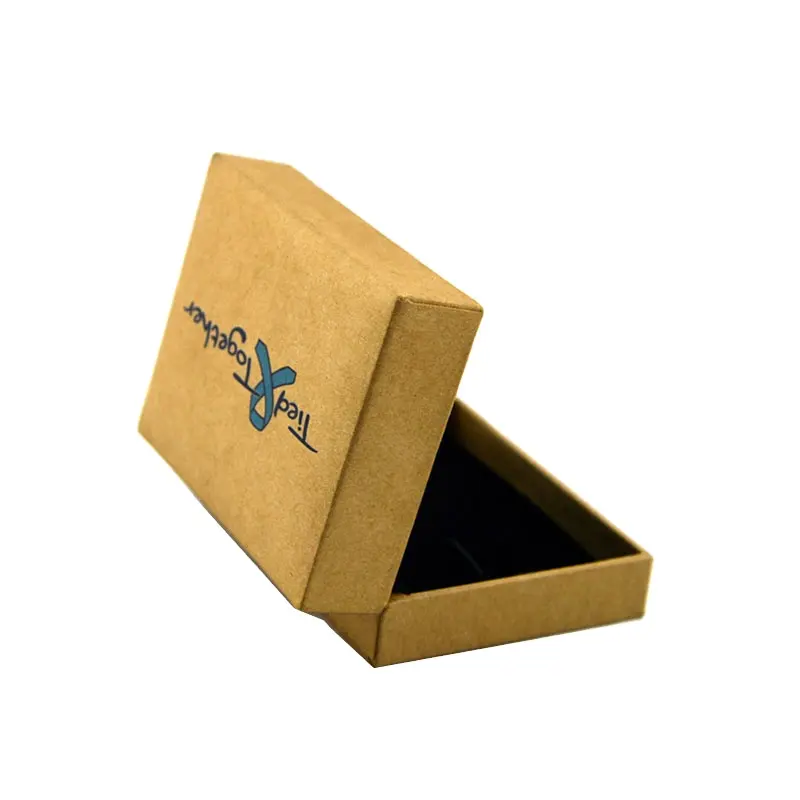 Косметическая бумага обратный отсчет Пользовательский логотип вставка Роскошная бумажная коробка для хранения ювелирных изделий Одиночная запонка упаковка коробка для запонок