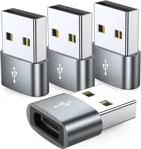 USBCメス-USBAオス-USB2.0 USB2.0 ConverterAdaptorアルミニウム合金タイプC充電器ケーブルアダプターforiPhone 11 12