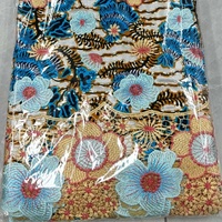 Stok Tersedia 5 Yard Kain Wax 3D, Kain Cetak Wax Afrika, Kain Ankara, Kain Batik, Kain Wax Aplikasi, Kain Wax Bordir
