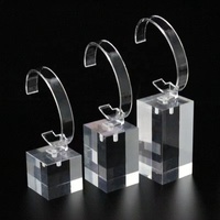 Présentoir de montre de luxe en plexiglas transparent avec support en C