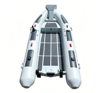 Bateau pneumatique rigide en aluminium RIB-420 de 4,2 m pour la pêche, grand bateau pneumatique avec plancher antidérapant