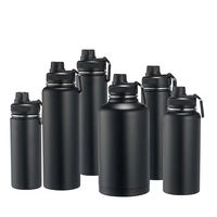 Bouteille d'eau isotherme en acier inoxydable 32 oz, gourde à double paroi, anti-fuite, tasse thermos sous vide, garde les boissons froides pendant 24 heures, chaudes