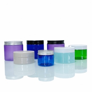 Black Lids PET Clear Cosmetic Cream <b>Jars</b> 50ml 80ml 100ml 120ml 150ml 200ml 250ml 500ml 8 oz <b>Plastic</b> Body Scrub Container - Product Image 6