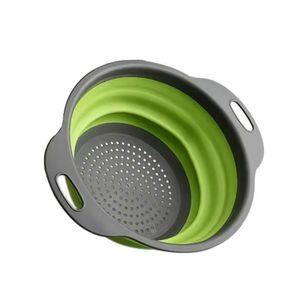 Colador de Silicona Plegable y Flexible, Cesta para Lavar Frutas y Verduras, Escurridor de Platos, Utensilios de Cocina Plegables - Product Image 1
