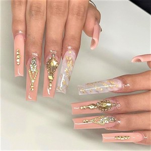 <span class=keywords><strong>Uñas</strong></span> Postizas de Lujo al por Mayor, <span class=keywords><strong>Azul</strong></span> Brillante, 24 Piezas, Diseño Acrílico 3D, Color Puro, <span class=keywords><strong>Uñas</strong></span> Artificiales Personalizadas - Product Image 3