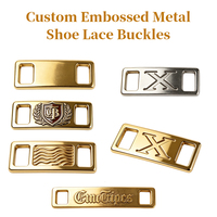 Breloques métalliques personnalisées pour lacets, logo en relief, étiquettes décoratives à double trou pour lacets, plaques métalliques décoratives pour accessoires de chaussures