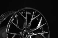 Pengzhen pelek mobil logam paduan penumpang dua potong, desain abu-abu hitam 5 Ruji 19-20 inci 5x112 untuk Audi RS7