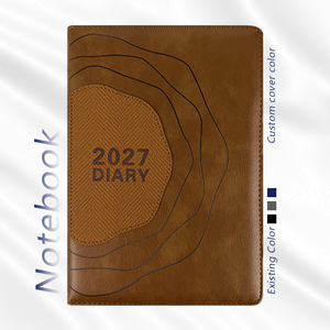 Diario de Cuero en Blanco A5, Cuaderno de Tapa Dura con Encuadernación Cosida, Logotipo Personalizado en Relieve, Agenda 2027, Regalo Corporativo Empresarial - Product Image 5