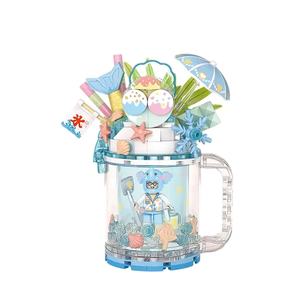 LOZ 214 piezas <span class=keywords><strong>Mini</strong></span> bloques de construcción juguete de construcción de plástico educativo con diseño de jugo de batido de bebida fría de verano - Product Image 1