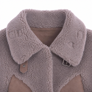 <span class=keywords><strong>Manteau</strong></span> d'hiver pour <span class=keywords><strong>femme</strong></span>, <span class=keywords><strong>court</strong></span>, imprimé, en tissu tissé imitation <span class=keywords><strong>bouclette</strong></span>, luxueux, coupe-vent, couleur camel, col rabattu, en peluche - Product Image 6